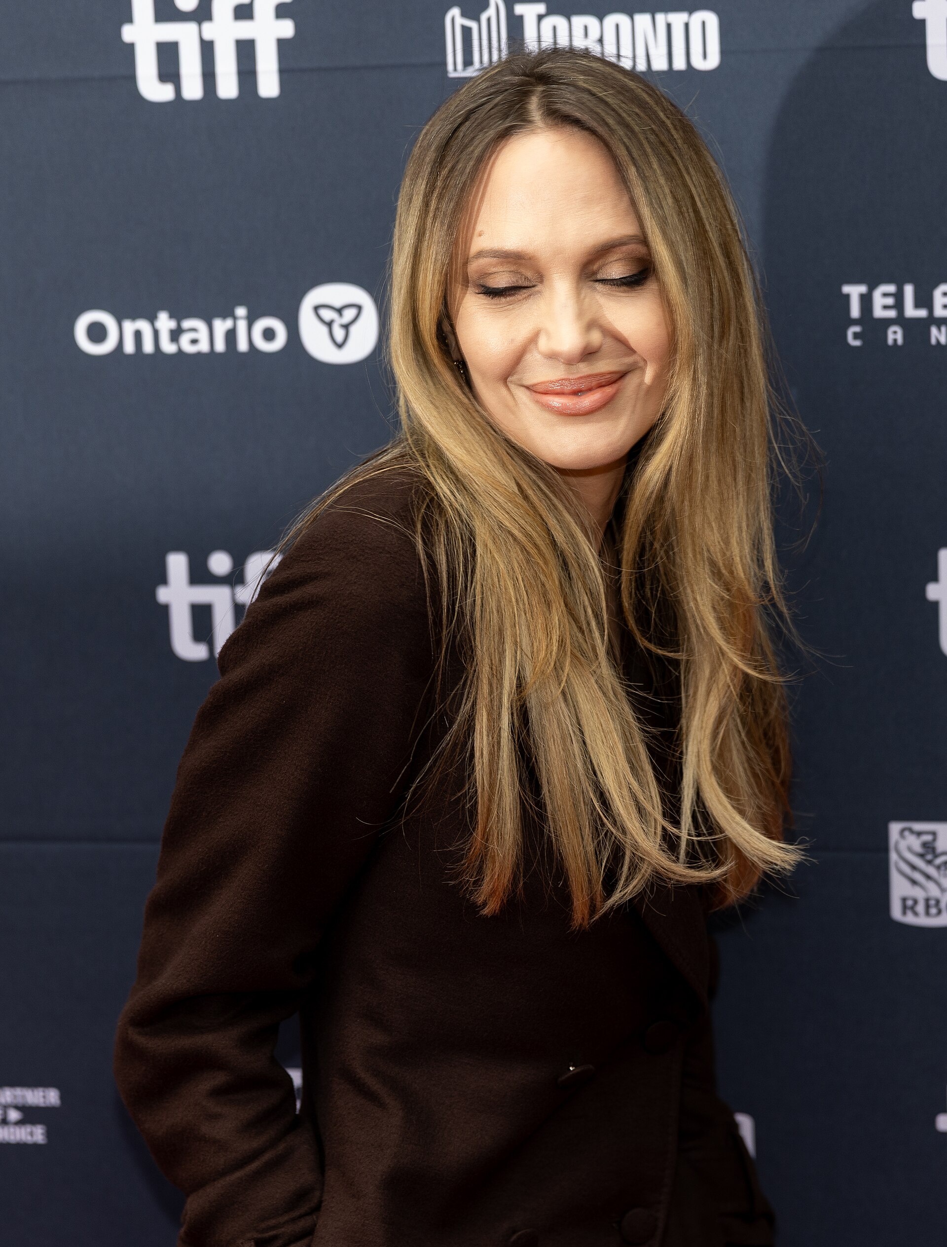 Angelina Jolie, actor, at the 2025 Toronto International Film Festival (TIFF) for the movie Couture.