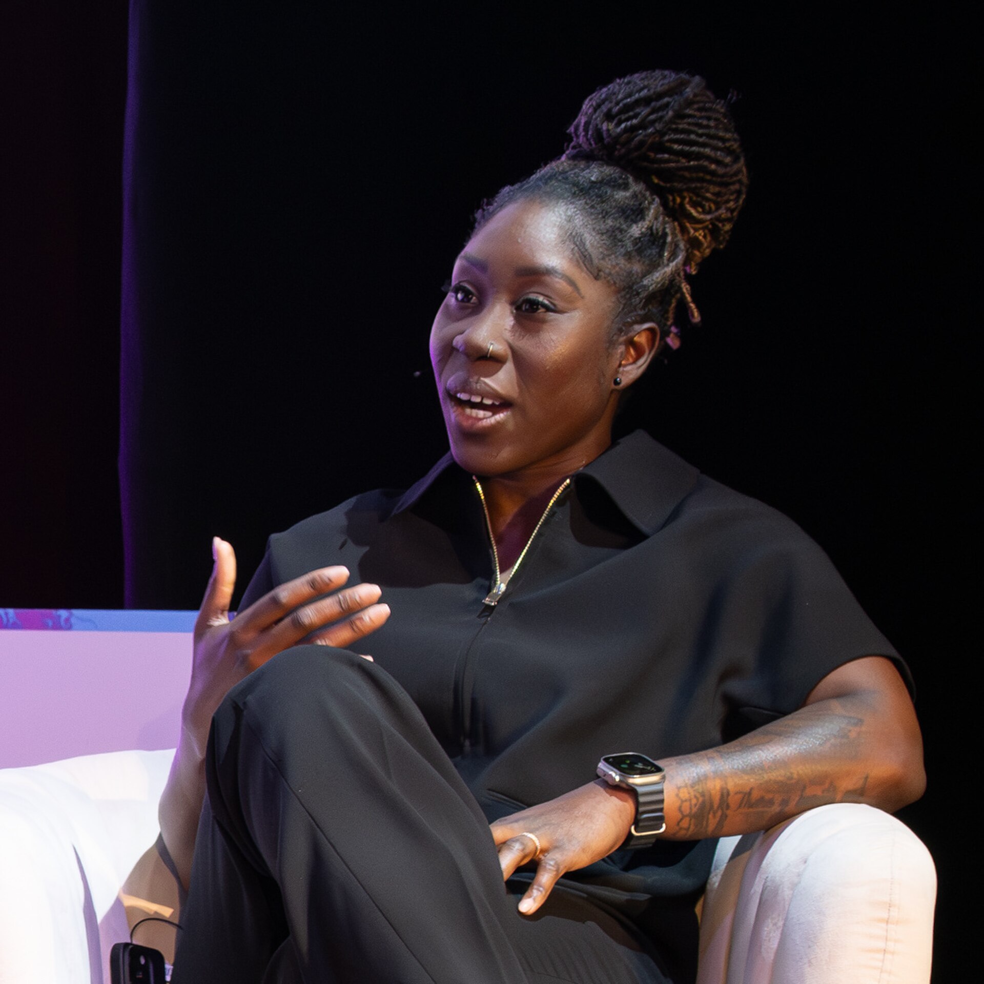 Anita Asante, Broadcaster & Pundit, U23 Lioness Coach, at the 2025 SXSW London festival in London, England.