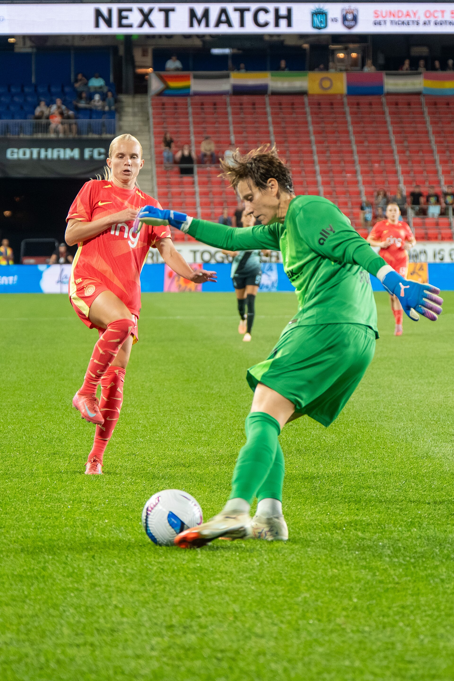 Ann-Katrin Berger during Gotham FC vs Portland Thorns FC on 26 Sep 2025