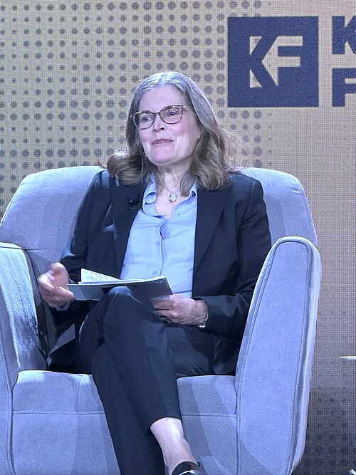 Anne Galloway, Founder and Editor‑at‑Large at VTDigger, speaking at the 2025 Knight Media Forum in Miami, Florida in February 2025