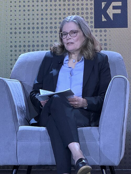 Anne Galloway, Founder and Editor‑at‑Large at VTDigger, speaking at the 2025 Knight Media Forum in Miami, Florida in February 2025