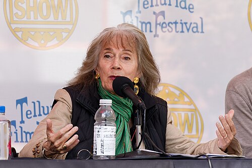 Annette Insdorf at the 2024 Telluride Film Festival during the Sunday Noon Seminar panel discussion.