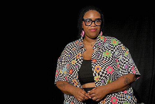 Ansa Edim, writer and performer, at the 2024 Edinburgh Festival Fringe in the show, Is This Normal?