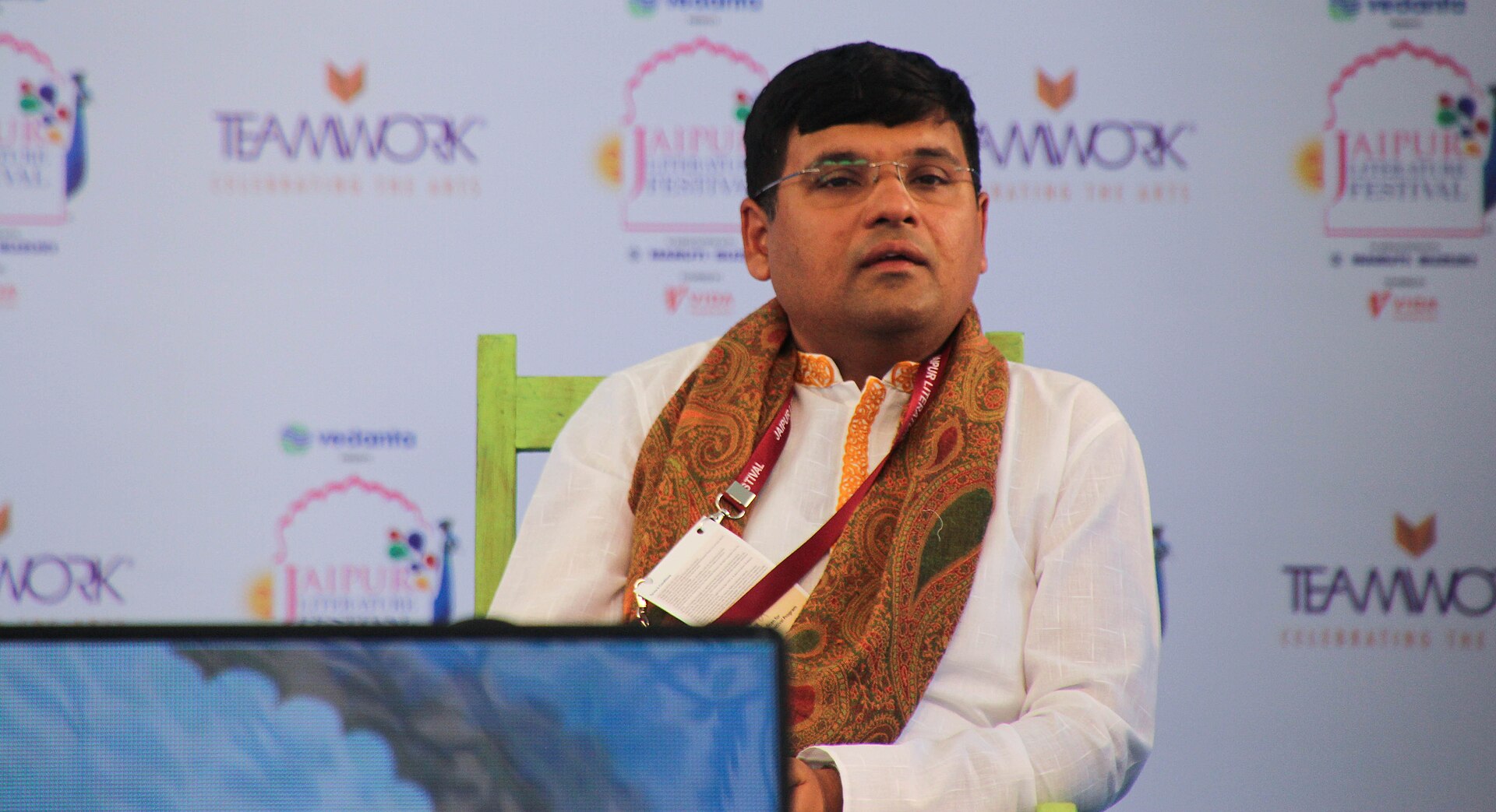 Arghya Sengupta, research director, at the 2025 Jaipur Literature Festival in Jaipur, India.