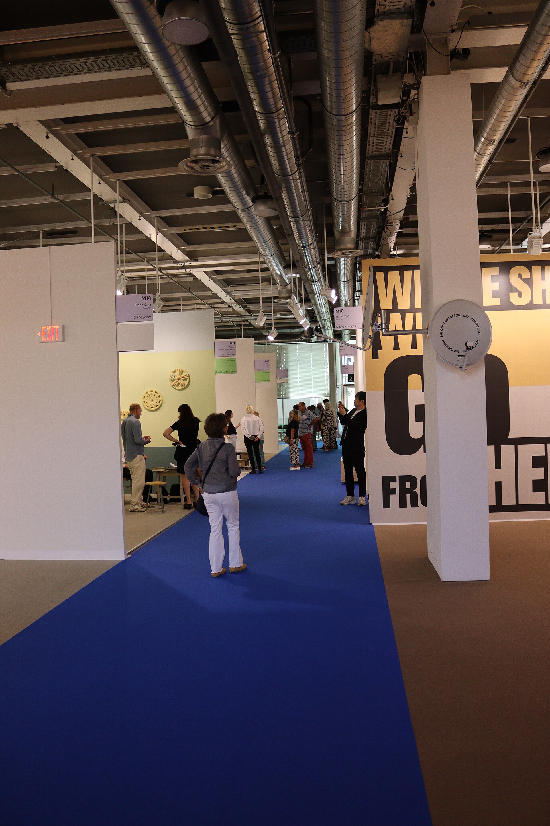 Various galleries exhibiting at the Art Basel fair of 2025
