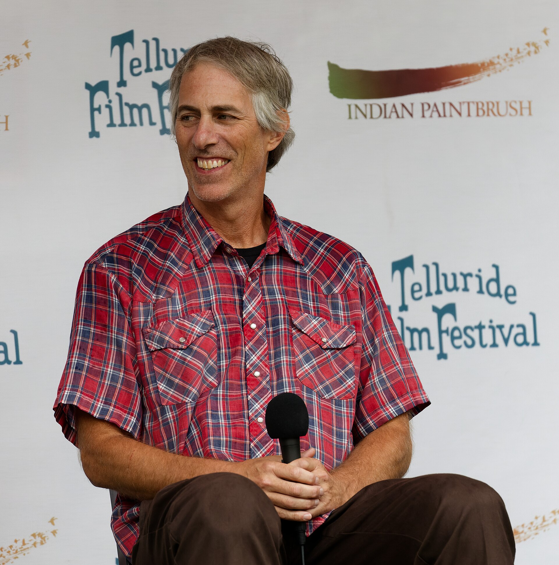 Arthur Bradford at the 2024 Telluride Film Festival during a panel discussion about documentary ¡Casa Bonita Mi Amor!, a film he directed.