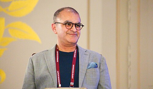 Asad Lalljee, cultural curator, at the 2025 Jaipur Literature Festival in Jaipur, India.