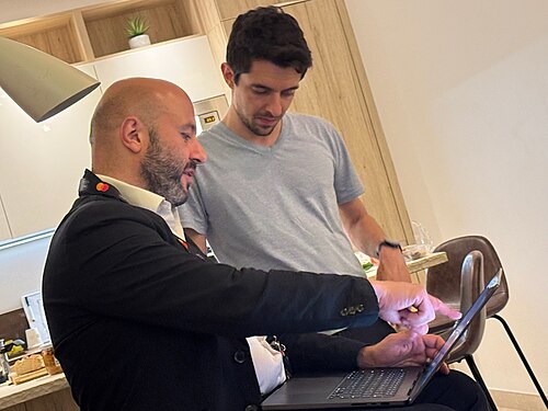 WikiPortraits photographers Asatur Yesayants and Kevin Payravi at Cannes Film Festival 2025 2