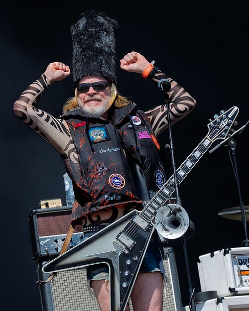 Aslag Guttormsgaard with Black Debbath at the Tons of Rock festival in Oslo, Norway, 2024