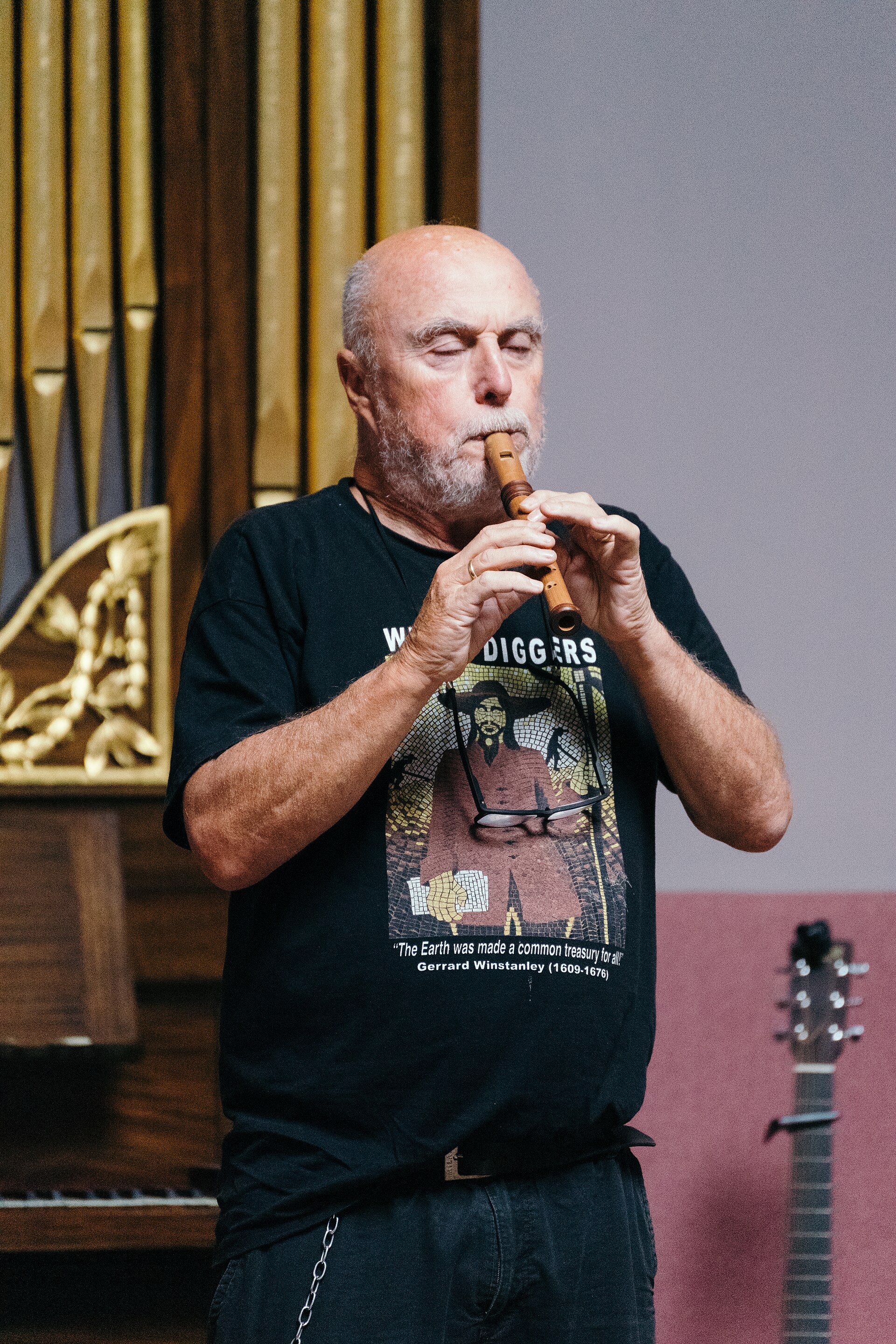 Attila the Stockbroker performing at the 2025 Edinburgh Festival Fringe