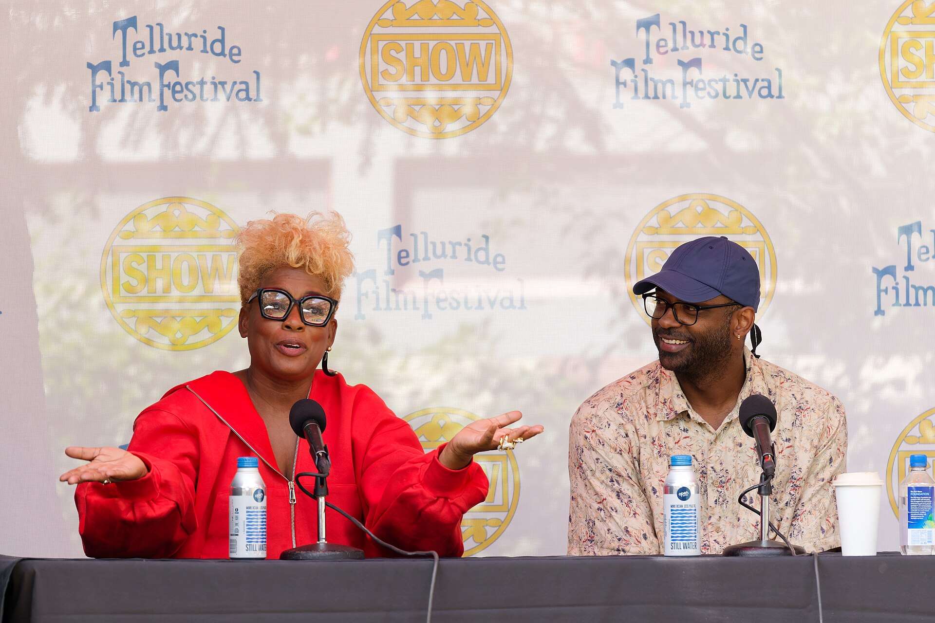 Aunjanue Ellis-Taylor and RaMell Ross at the 2024 Telluride Film Festival during the Sunday Noon Seminar panel discussion.
