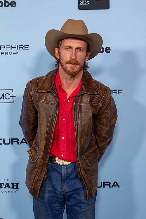 Austin Amelio, actor, at the 2025 Sundance Film Festival for the movie Bunnylovr.
