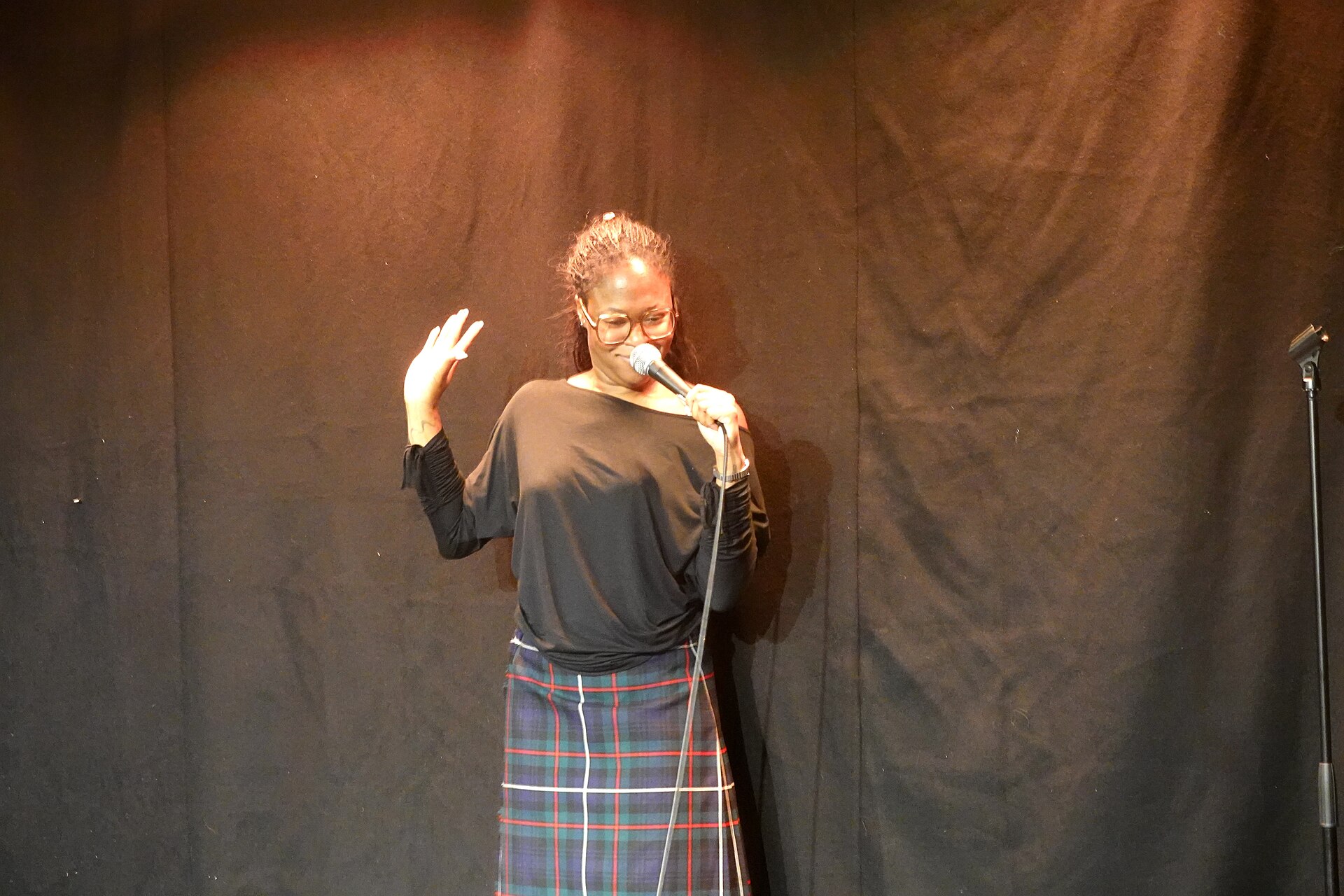 Ayoade Bamgboye, in her show Swings and Roundabouts, at Edinburgh Fringe Festival 2025