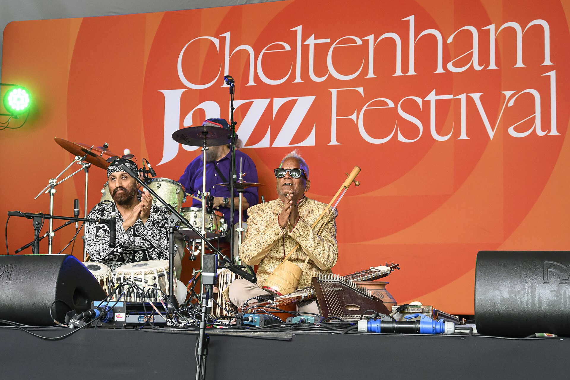 Baluni Shrivastav performing at Cheltenham Jazz Festival Free Stage in May 2025.