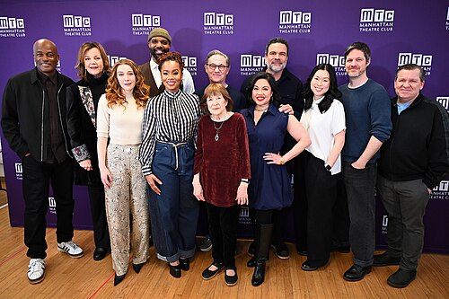 The cast of "The Balusters" at a press event in Manhattan Theatre Club studios, 2/26/26