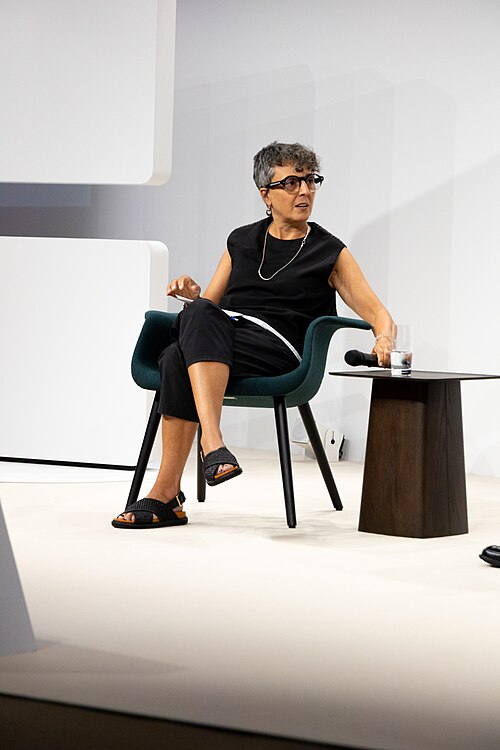 Barbara Casavecchia, writer, curator, and educator, at the Art Basel international art fair in Basel, Switzerland in June 2025.