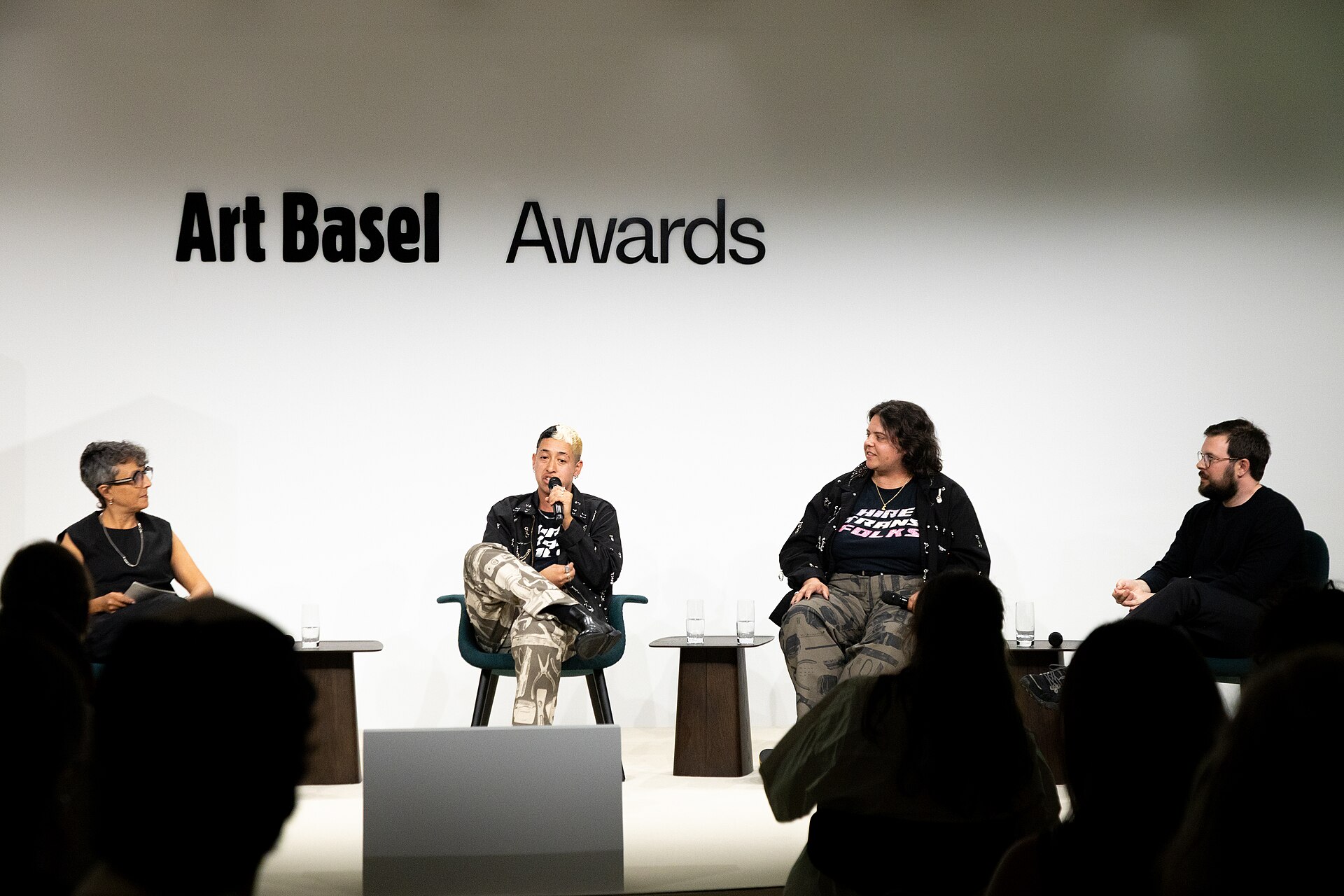 Barbara Casavecchia, Marcel Pardo Ariza, Ambrose Trataris, and Robert Leckie at the Art Basel international art fair in Basel, Switzerland in June 2025.