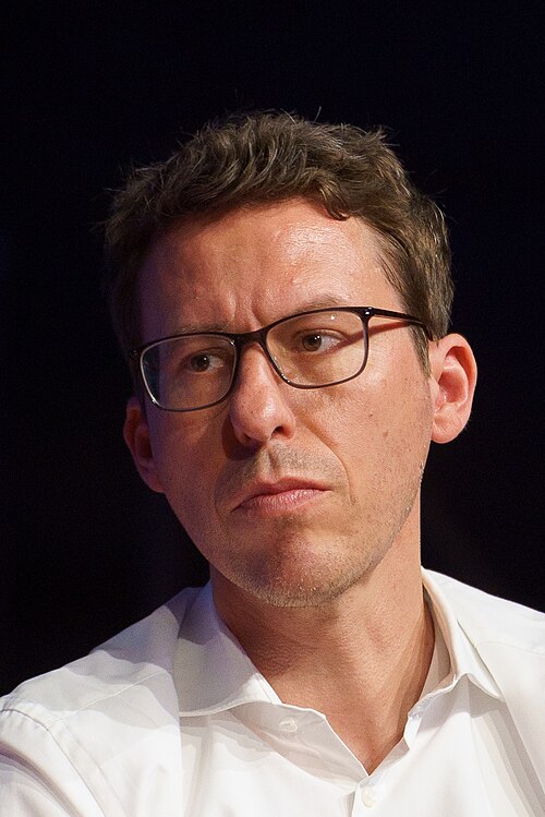 Bastian Obermayer, Co-founder and Director of paper trail media, speaking at the International Journalism Festival 2024 in Perugia, Italy on a panel called How can we pursue the investigations of silenced journalists?.