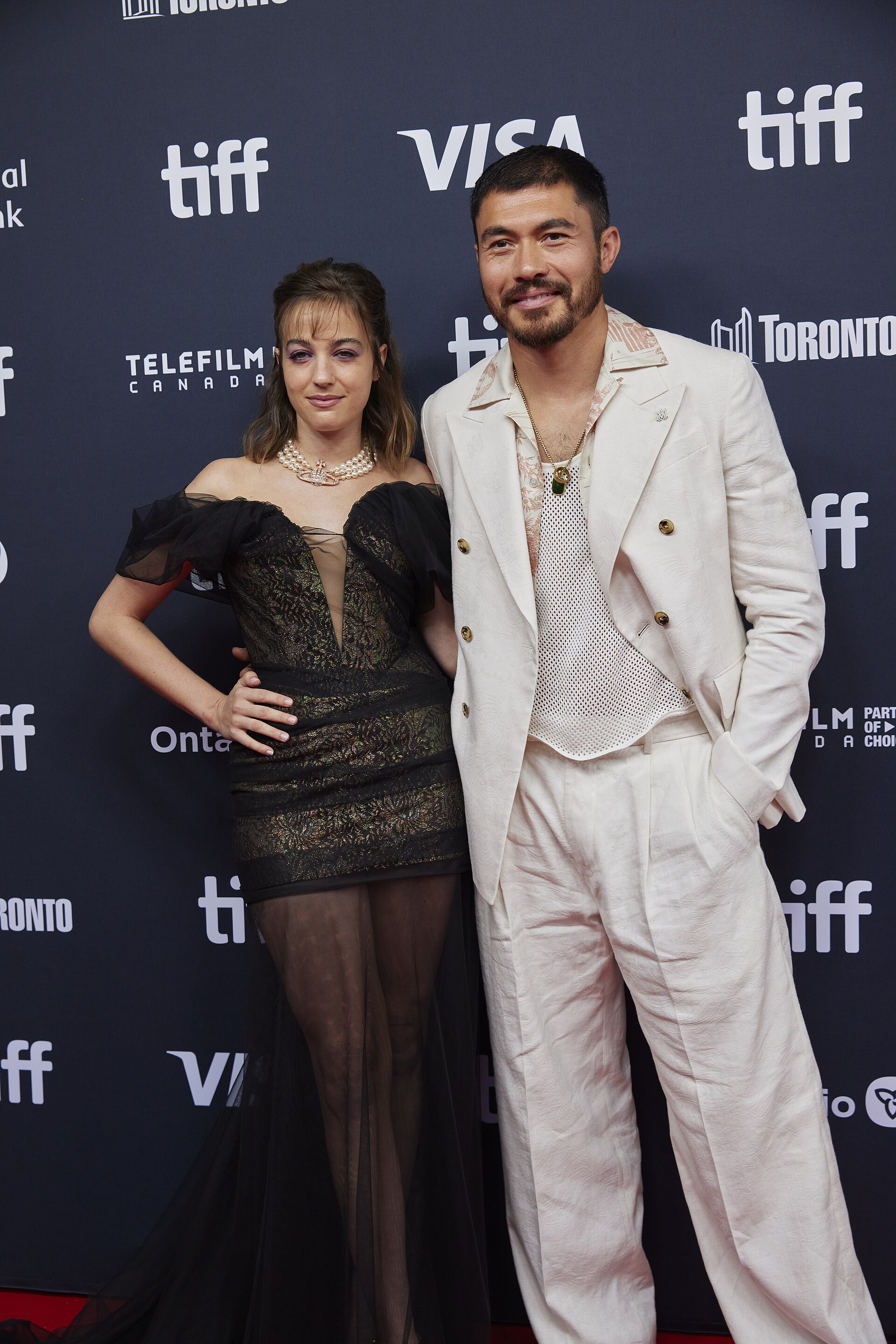 Beatrice Grannò, actress, and Henry Golding, actor, at the 2024 Toronto International Film Festival (TIFF) in Toronto, Canada