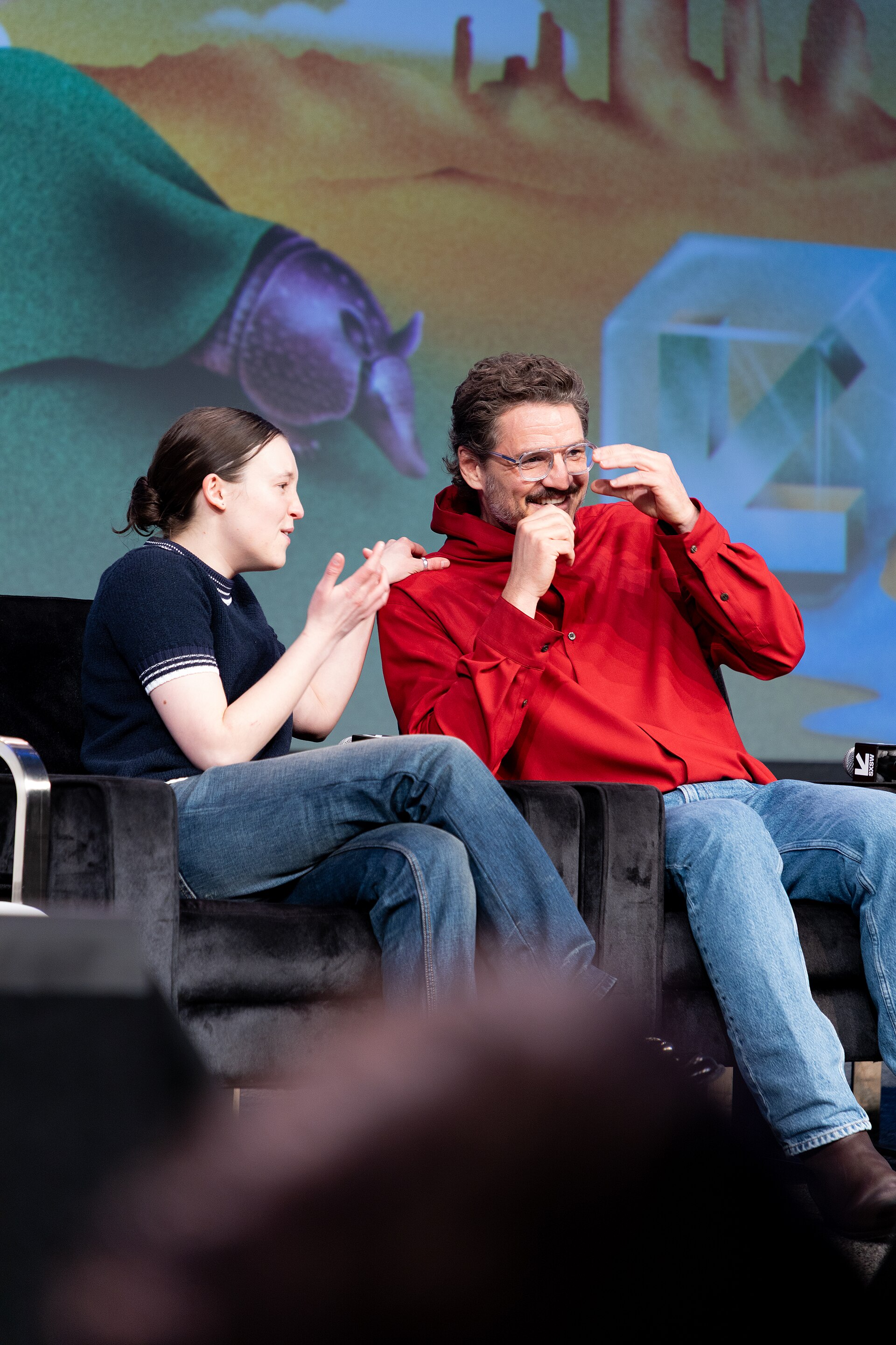 Bella Ramsey and Pedro Pascal at the 2025 South by Southwest festival.