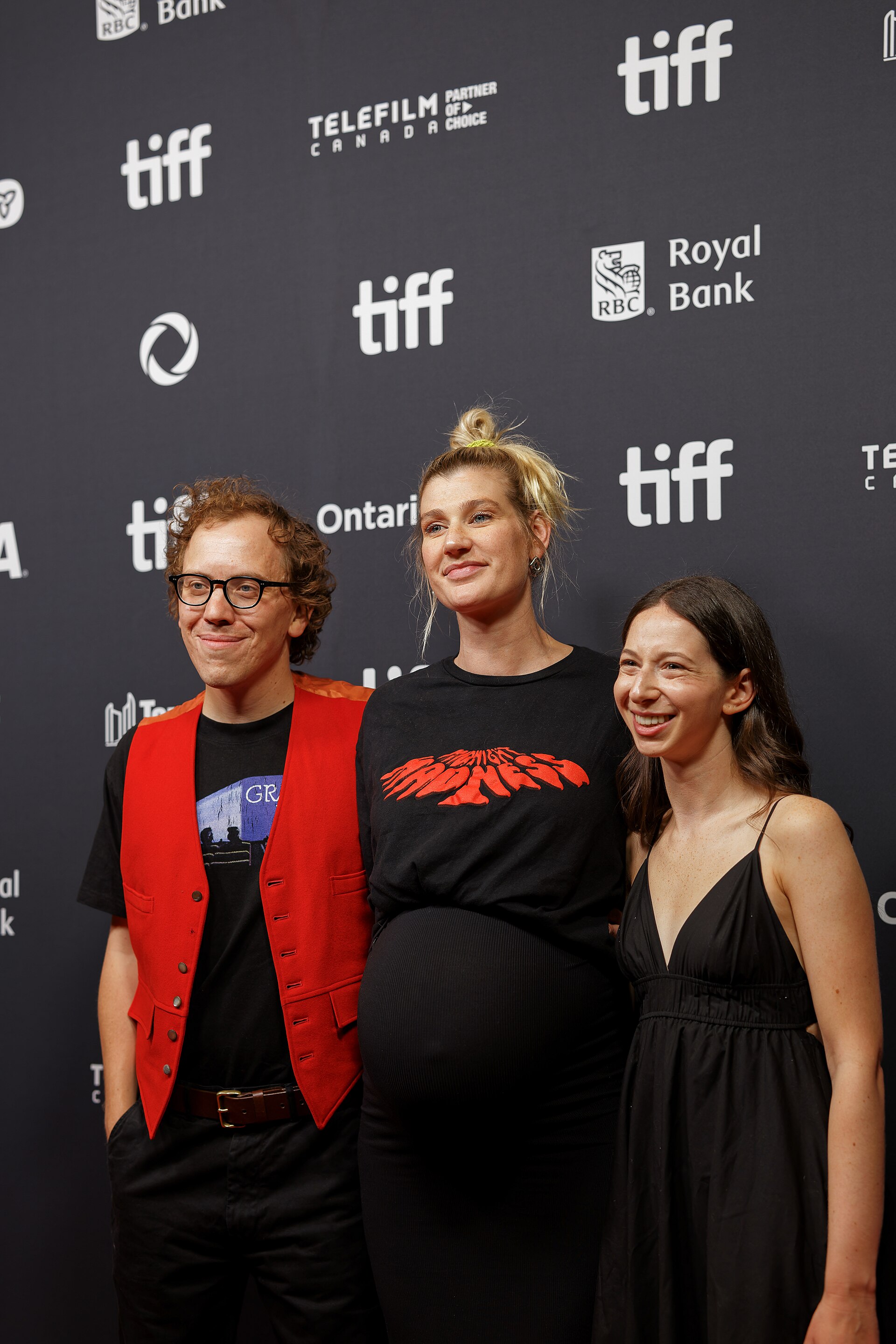 Ben Petrie, Grace Glowicki and Yona Strauss at the 2025 Toronto International Film Festival (TIFF) for the movie Dead Lover.