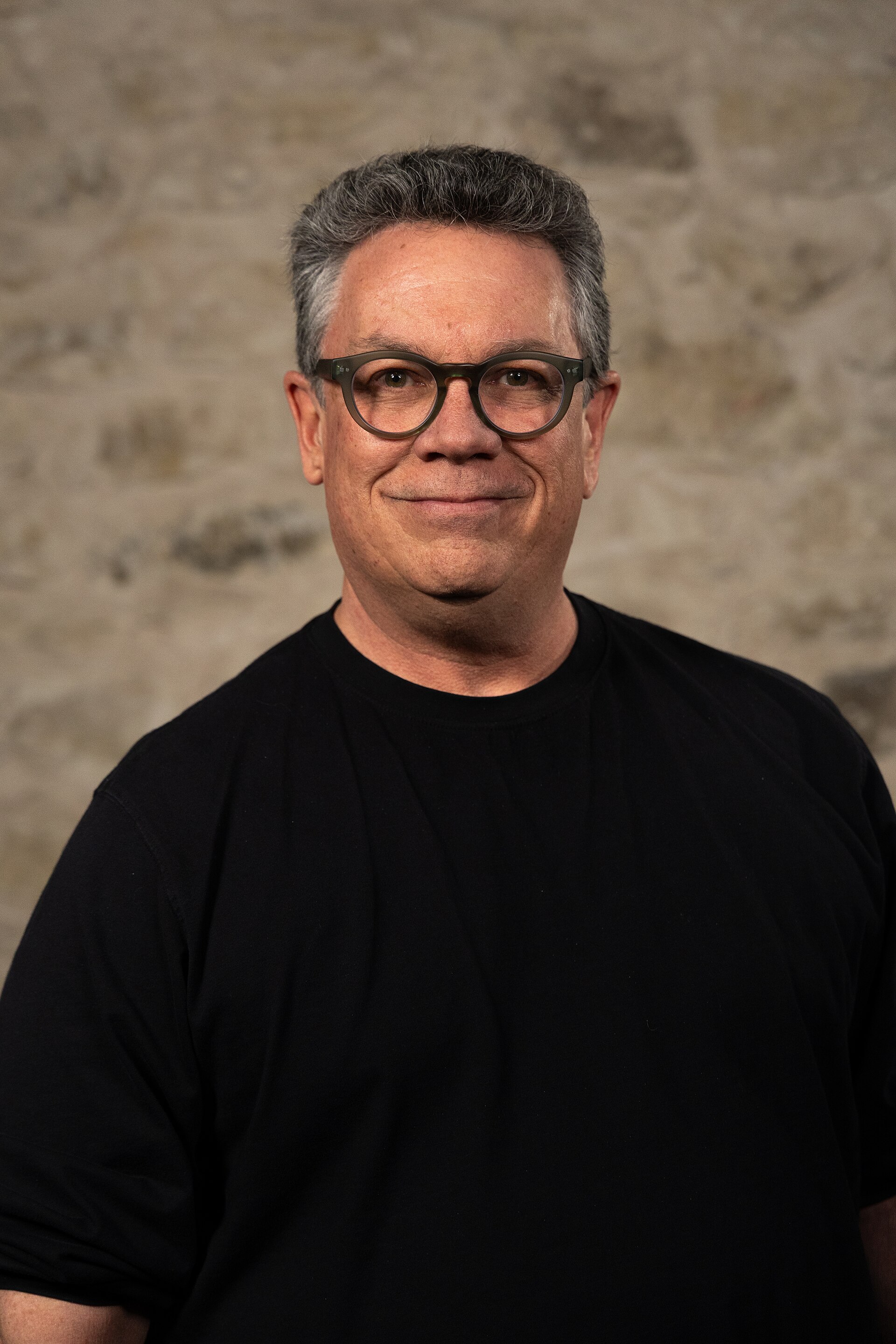 Bill Adair, Knight Professor of the Practice of Journalism and Public Policy- PolitiFact founder, at the WikiPortraits studio at the 2025 SXSW Festival.