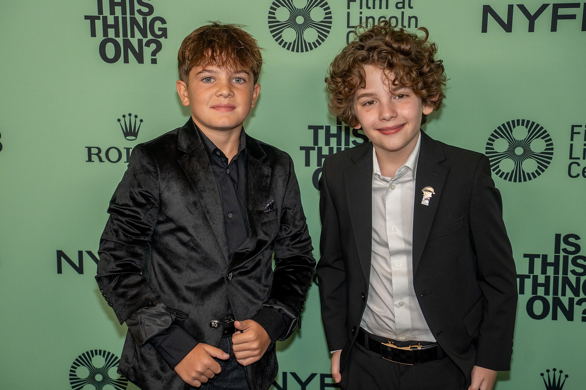Blake Kane and Calvin Knegten at the 63rd annual New York Film Festival at Lincoln Center in 2025 for the film Is This Thing On?