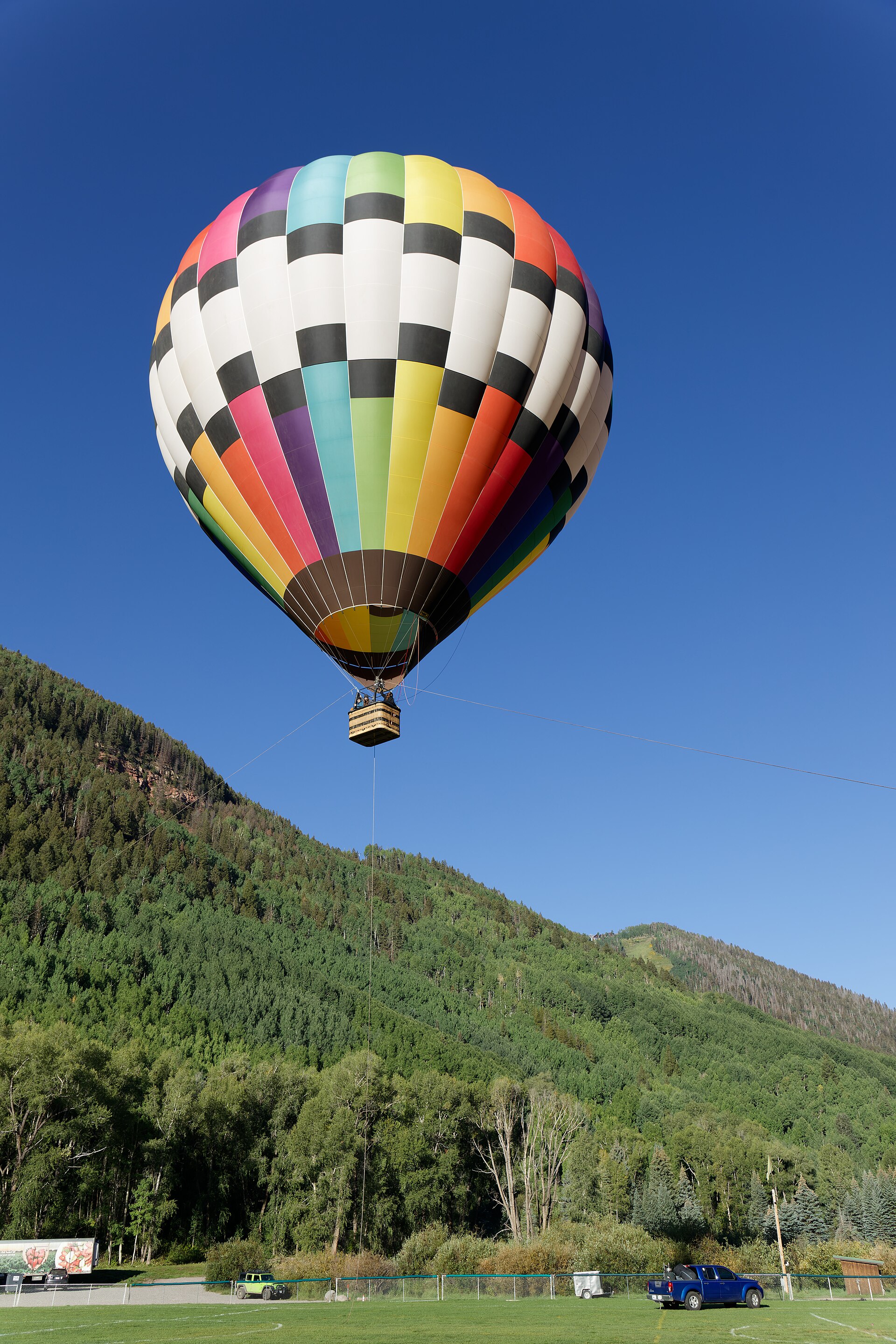 The Pelletier family, featured in the 2024 documentary Blink, before a balloon ride at the 2024 Telluride Film Festival.