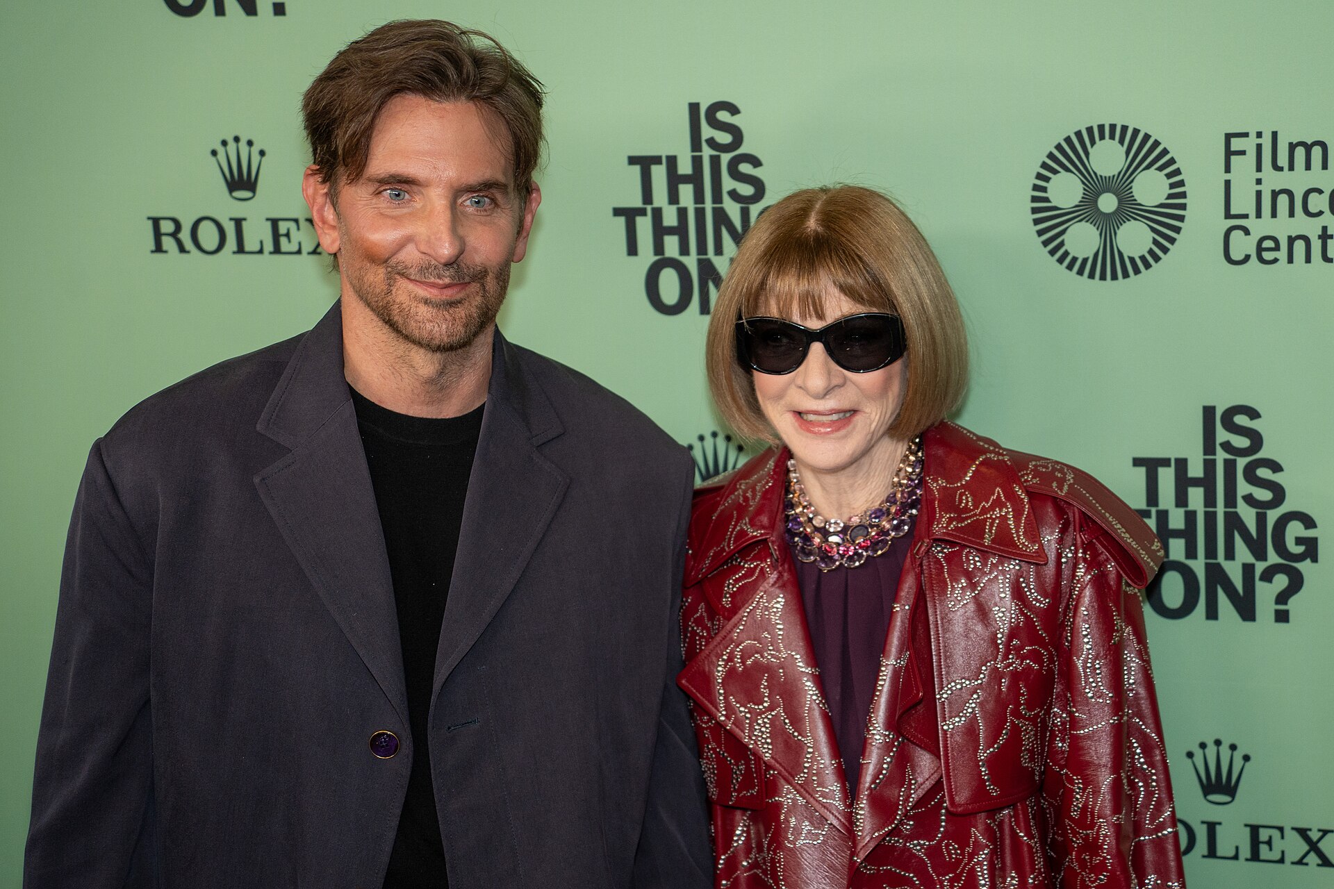 Bradley Cooper and Anna Wintour at the 63rd annual New York Film Festival at Lincoln Center in 2025 for the film Is This Thing On?