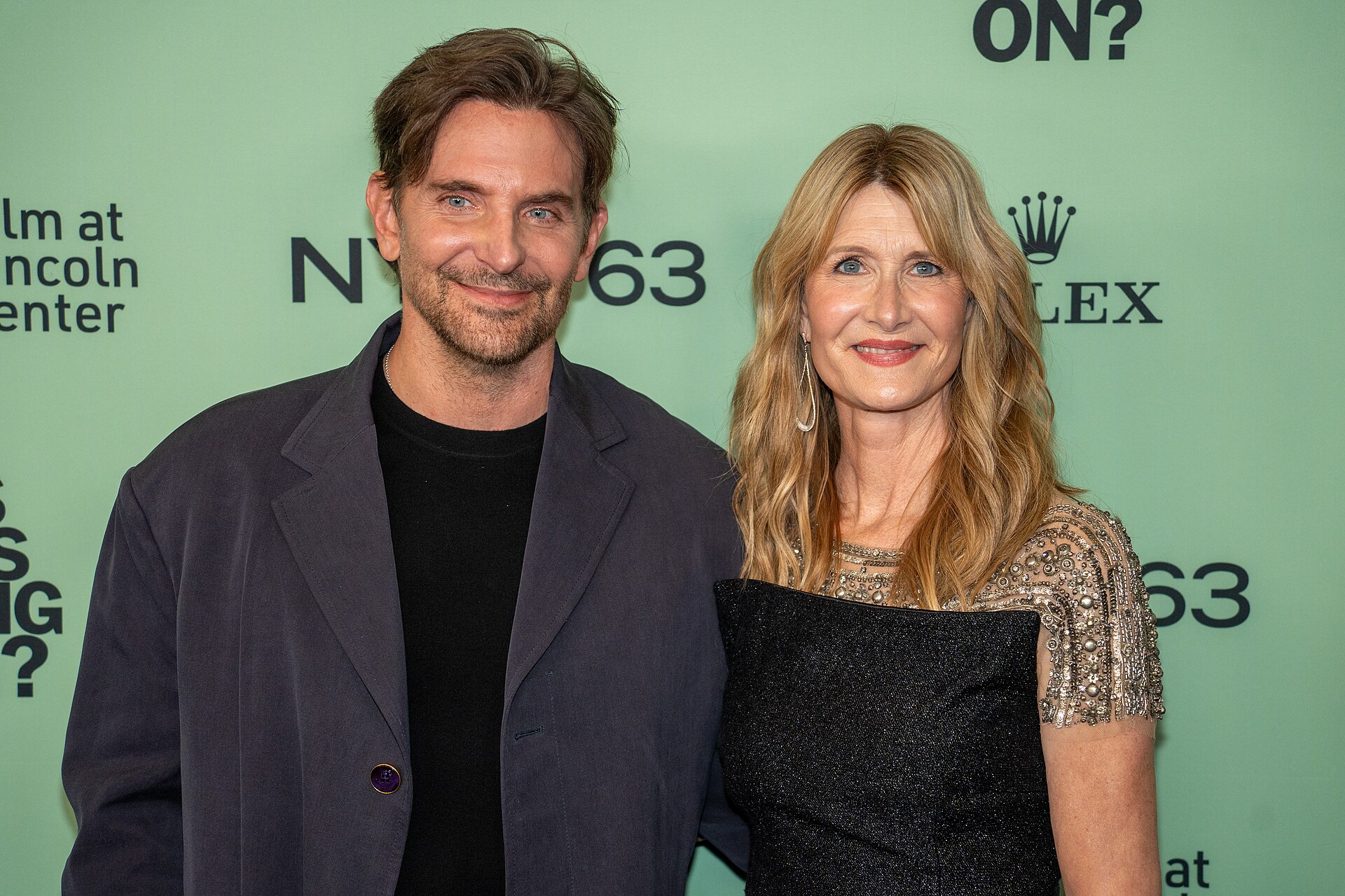 Bradley Cooper and Laura Dern at the 63rd annual New York Film Festival at Lincoln Center in 2025 for the film Is This Thing On?