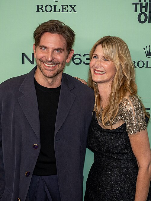 Bradley Cooper and Laura Dern at the 63rd annual New York Film Festival at Lincoln Center in 2025 for the film Is This Thing On?