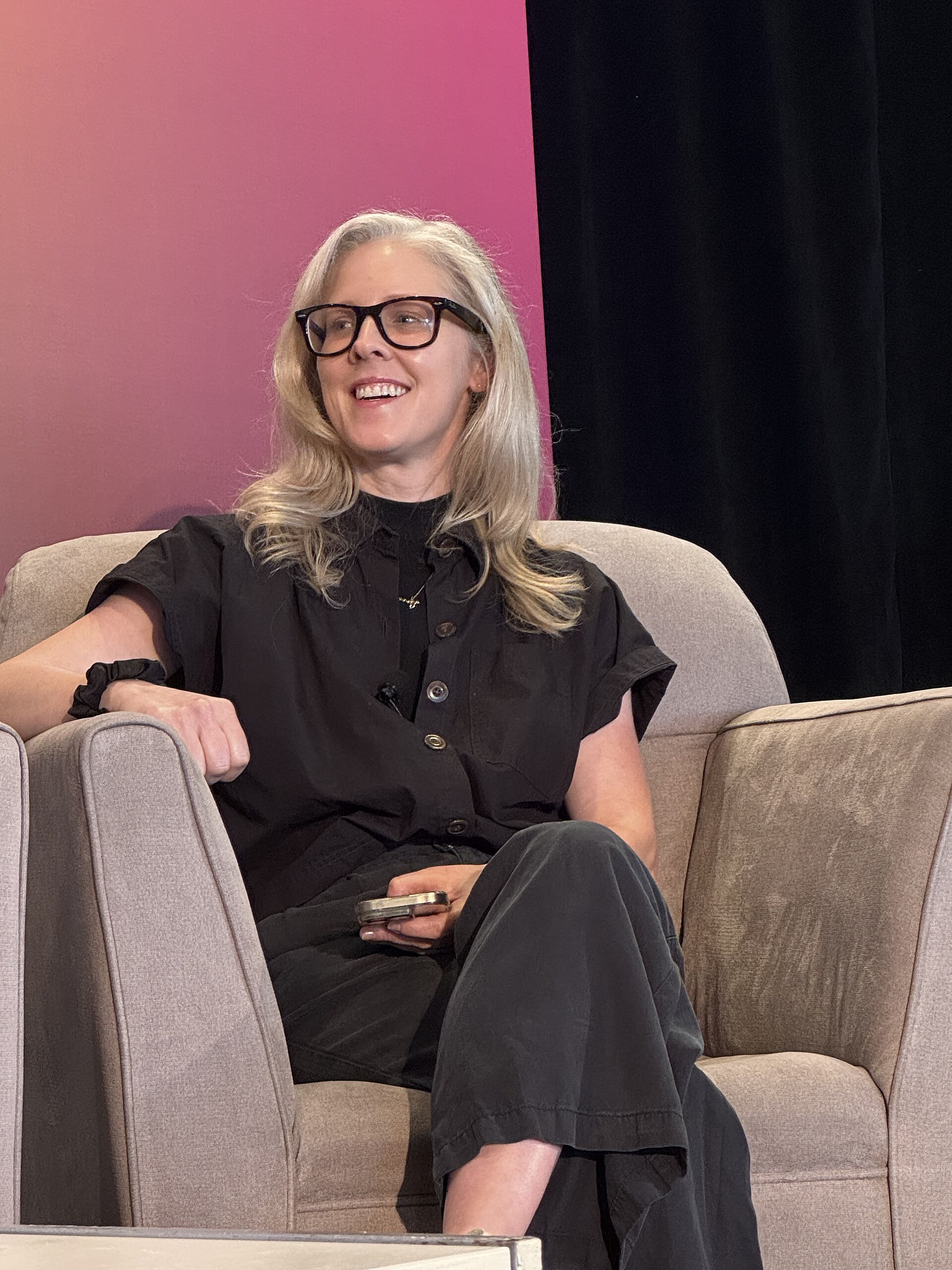 Brandy Zadrozny, Senior Reporter at NBC News, speaking at the 2025 Knight Media Forum in Miami, Florida in February 2025