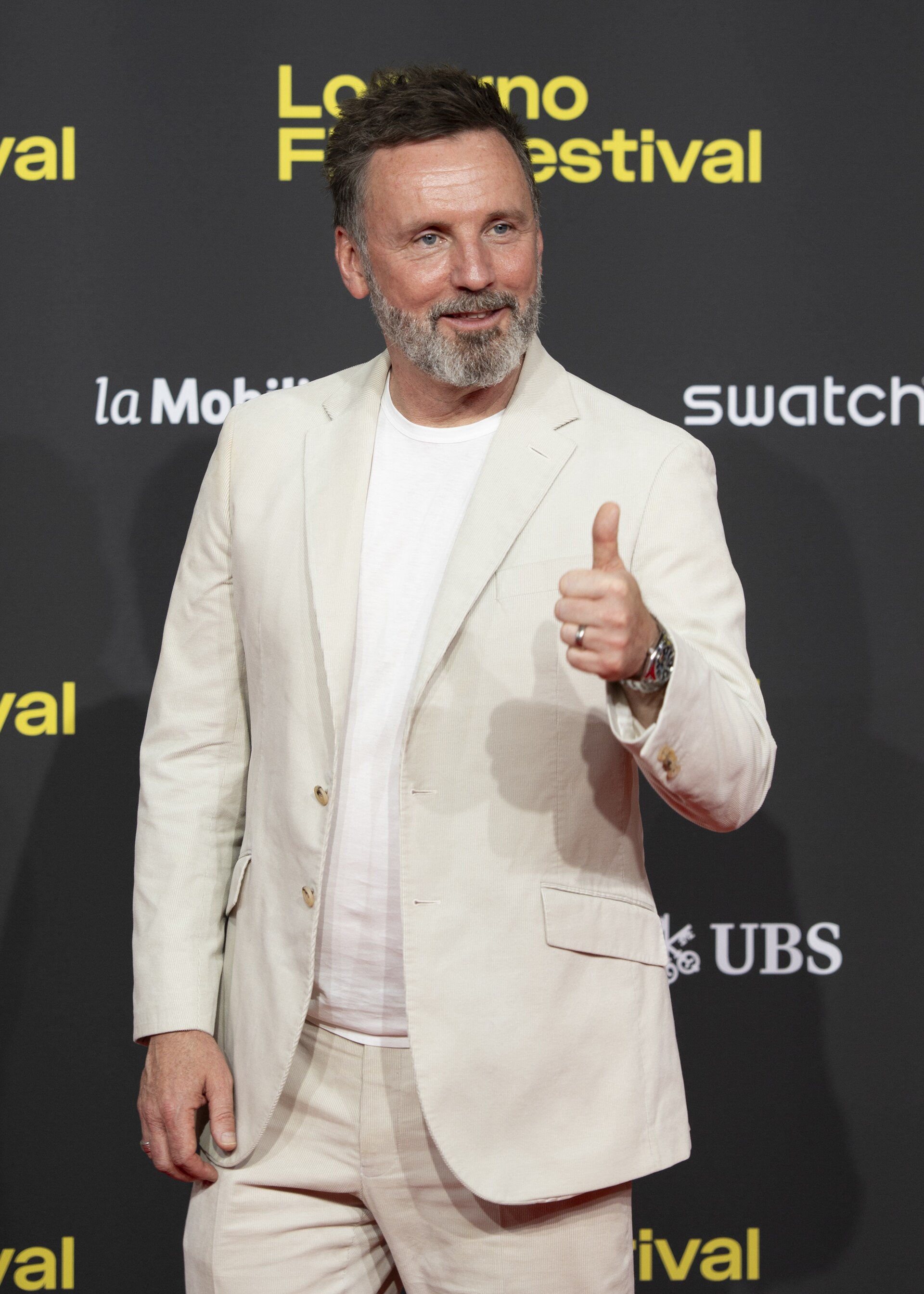 Director Brian Kirk at the 78th Locarno Film Festival red carpet for Dead of Winter