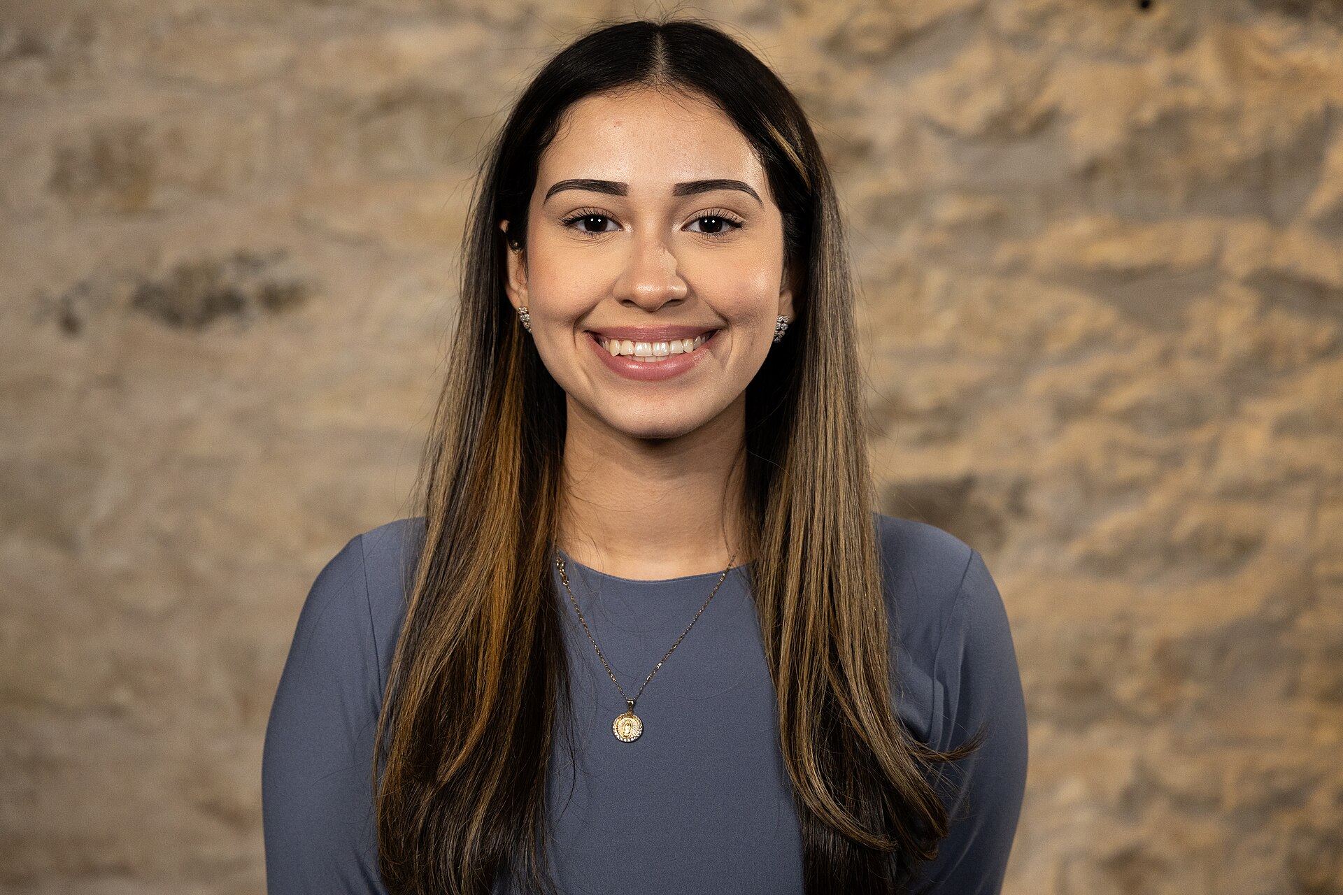 Briana Davila, Student, at the WikiPortraits studio at the 2025 SXSW Festival.