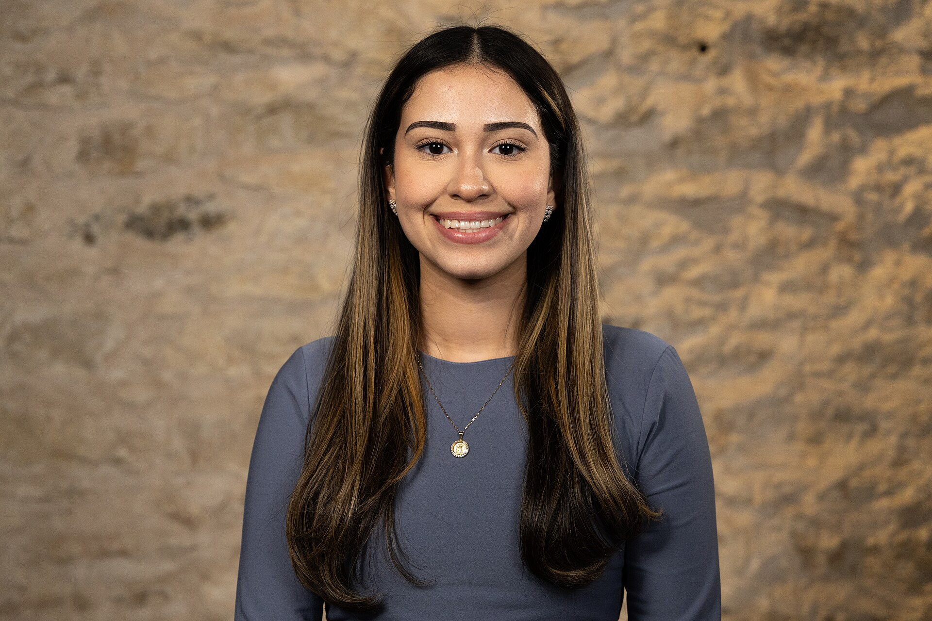 Briana Davila, Student, at the WikiPortraits studio at the 2025 SXSW Festival.