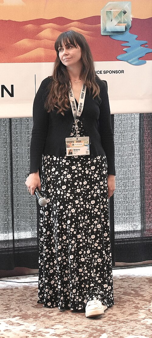 Britney Wehrfritz, Program Manager at Dell Technologies, panel at SXSW 2025 in Austin, Texas in March 2025.