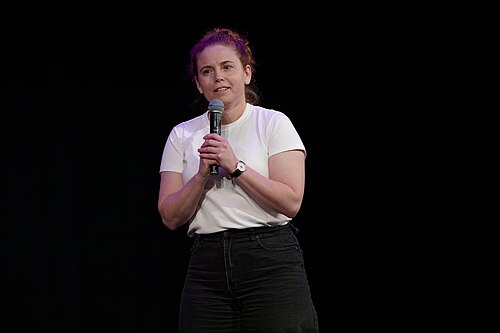 Bronwyn Kuss, comedian, at the 2024 Edinburgh Festival Fringe.