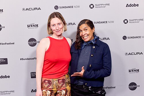 Brydie O'Connor and Shari Frilot at the 2026 Sundance Film Festival for Barbara Forever