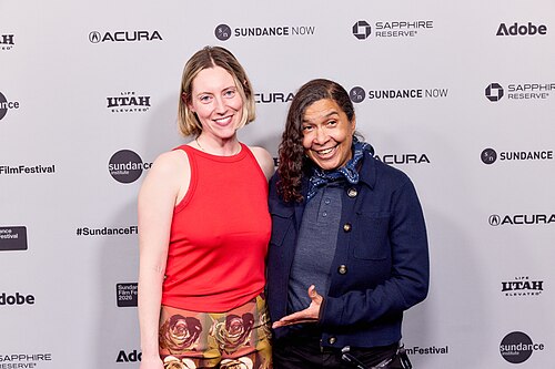 Brydie O'Connor and Shari Frilot at the 2026 Sundance Film Festival for Barbara Forever