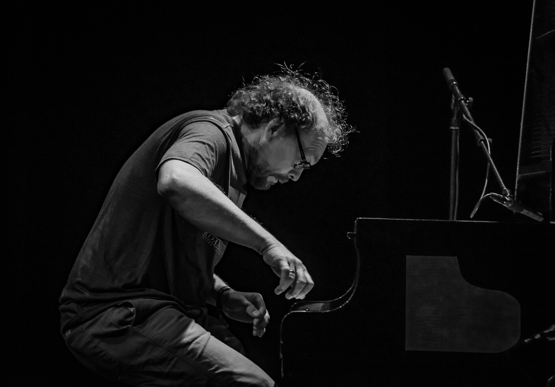 Bugge Wesseltoft performing at the Canal Street music festival, Arendal Norway, July 2015.
