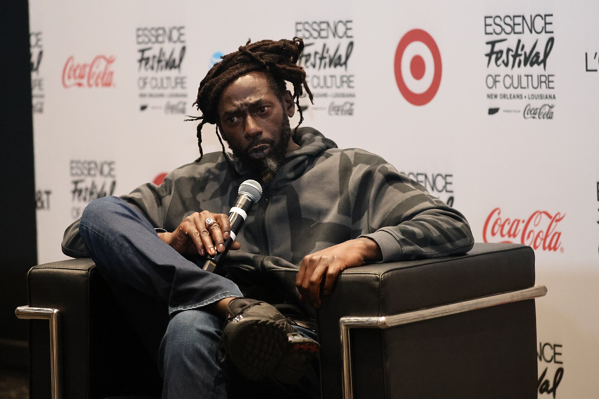 Buju Banton backstage at Essence Fest 2025