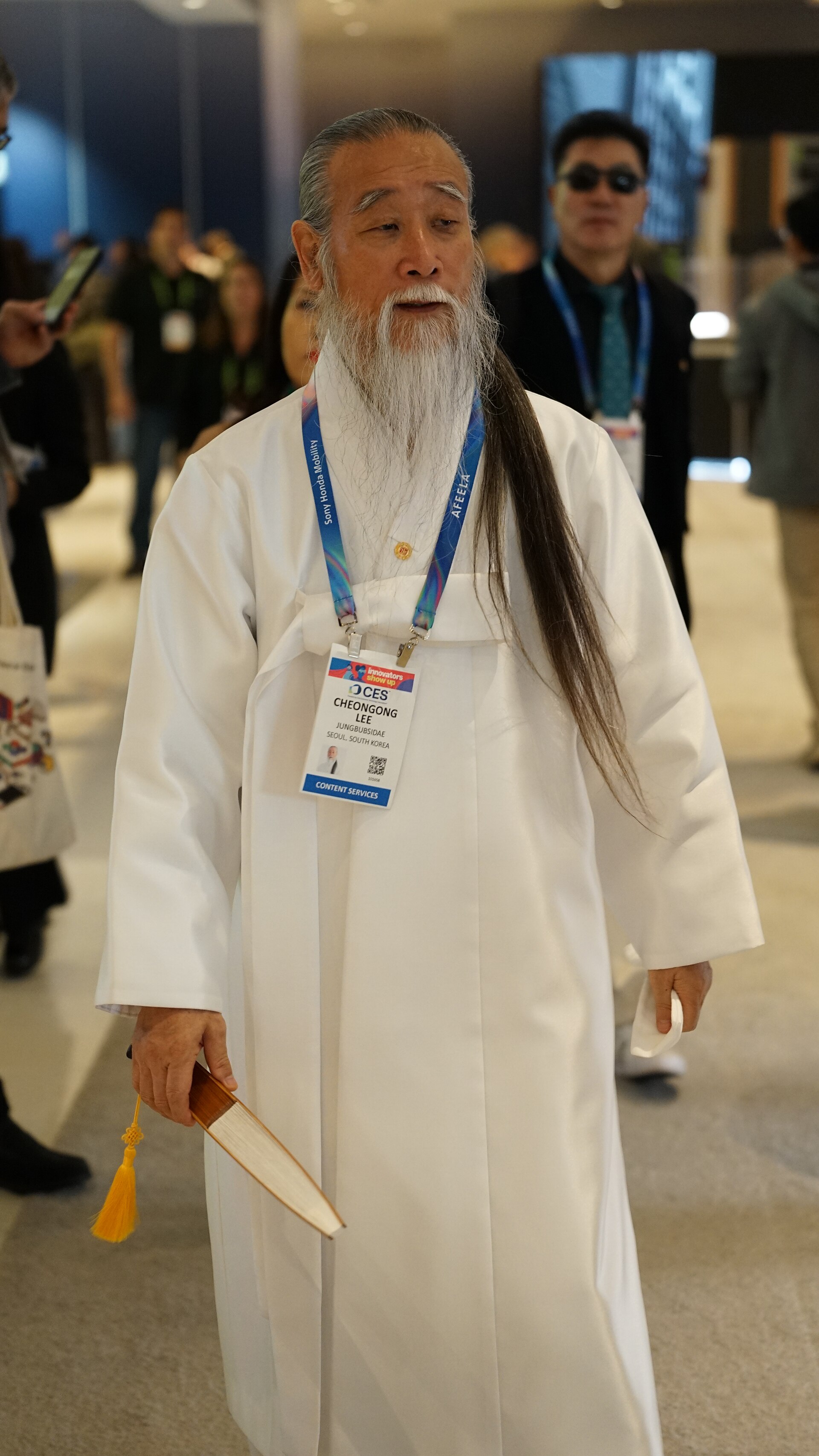 Cheongong Lee 이천공 (aka Master Cheon-gong or Jungbub) at CES 2026 (January 8, 2026)