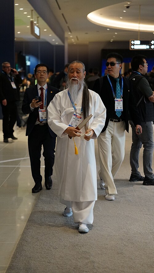 Cheongong Lee 이천공 (aka Master Cheon-gong or Jungbub) at CES 2026 (January 8, 2026)