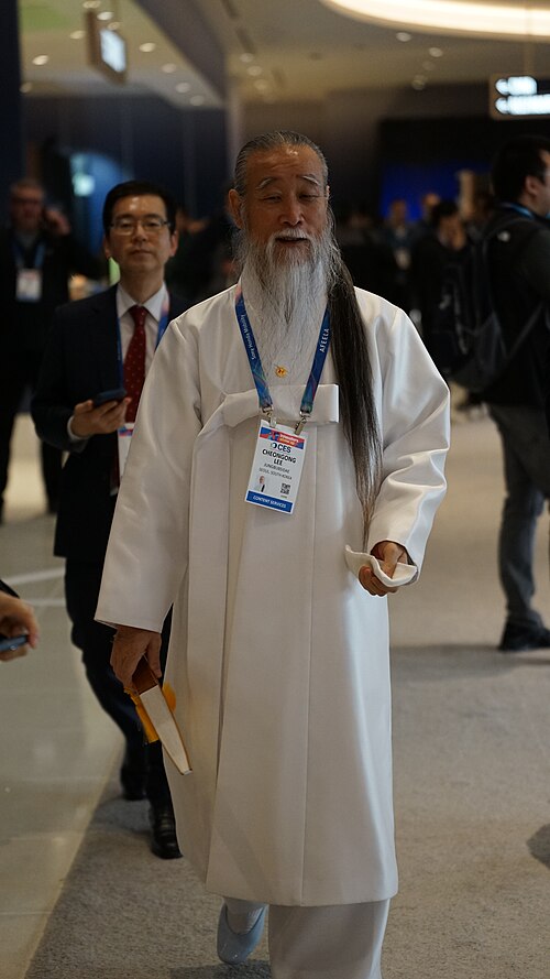 Cheongong Lee 이천공 (aka Master Cheon-gong or Jungbub) at CES 2026 (January 8, 2026)