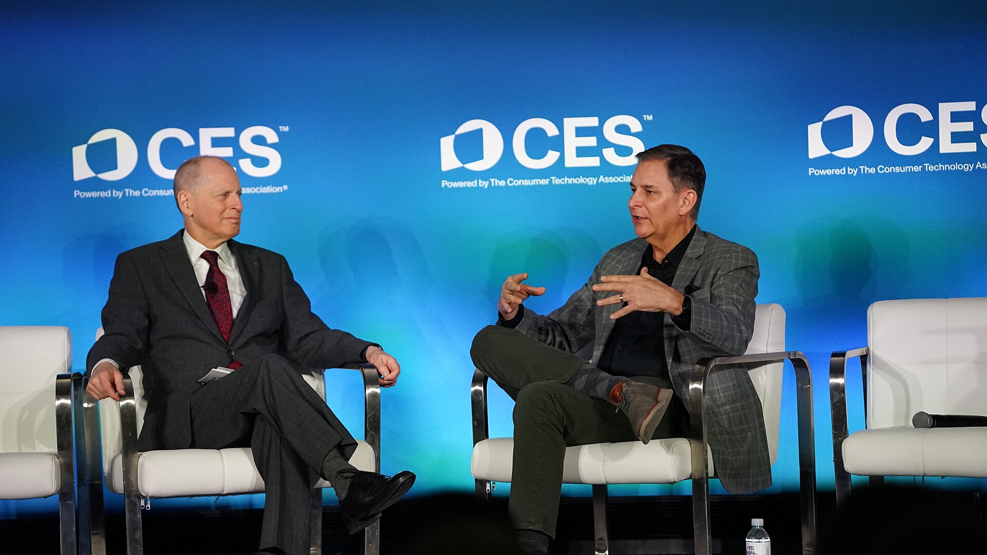 Gary Shapiro and Jay Timmons at CES 2026 in Las Vegas for "Charting the Future: Manufacturing, Innovation, and America's Competitive Edge"