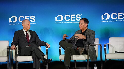 Gary Shapiro and Jay Timmons at CES 2026 in Las Vegas for "Charting the Future: Manufacturing, Innovation, and America's Competitive Edge"