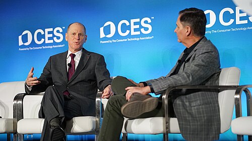 Gary Shapiro and Jay Timmons at CES 2026 in Las Vegas for "Charting the Future: Manufacturing, Innovation, and America's Competitive Edge"