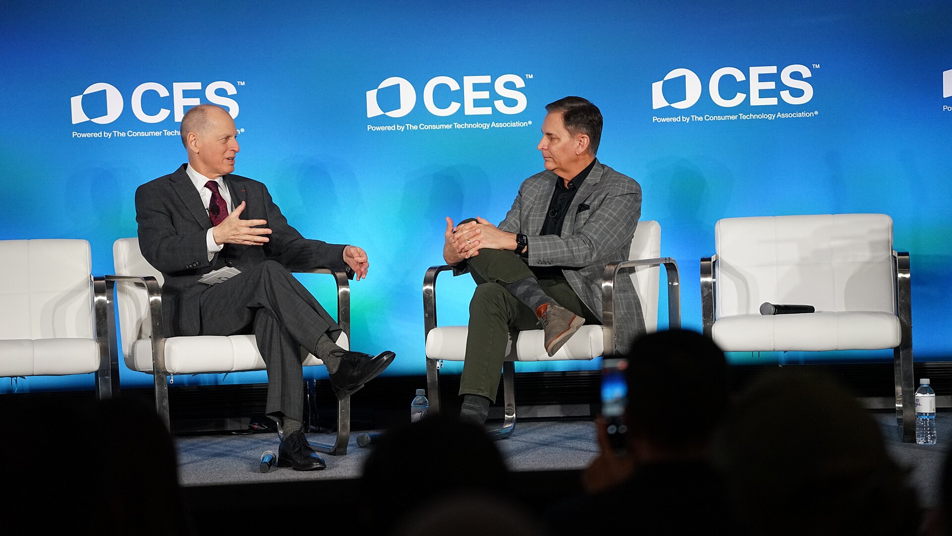 Gary Shapiro and Jay Timmons at CES 2026 in Las Vegas for "Charting the Future: Manufacturing, Innovation, and America's Competitive Edge"