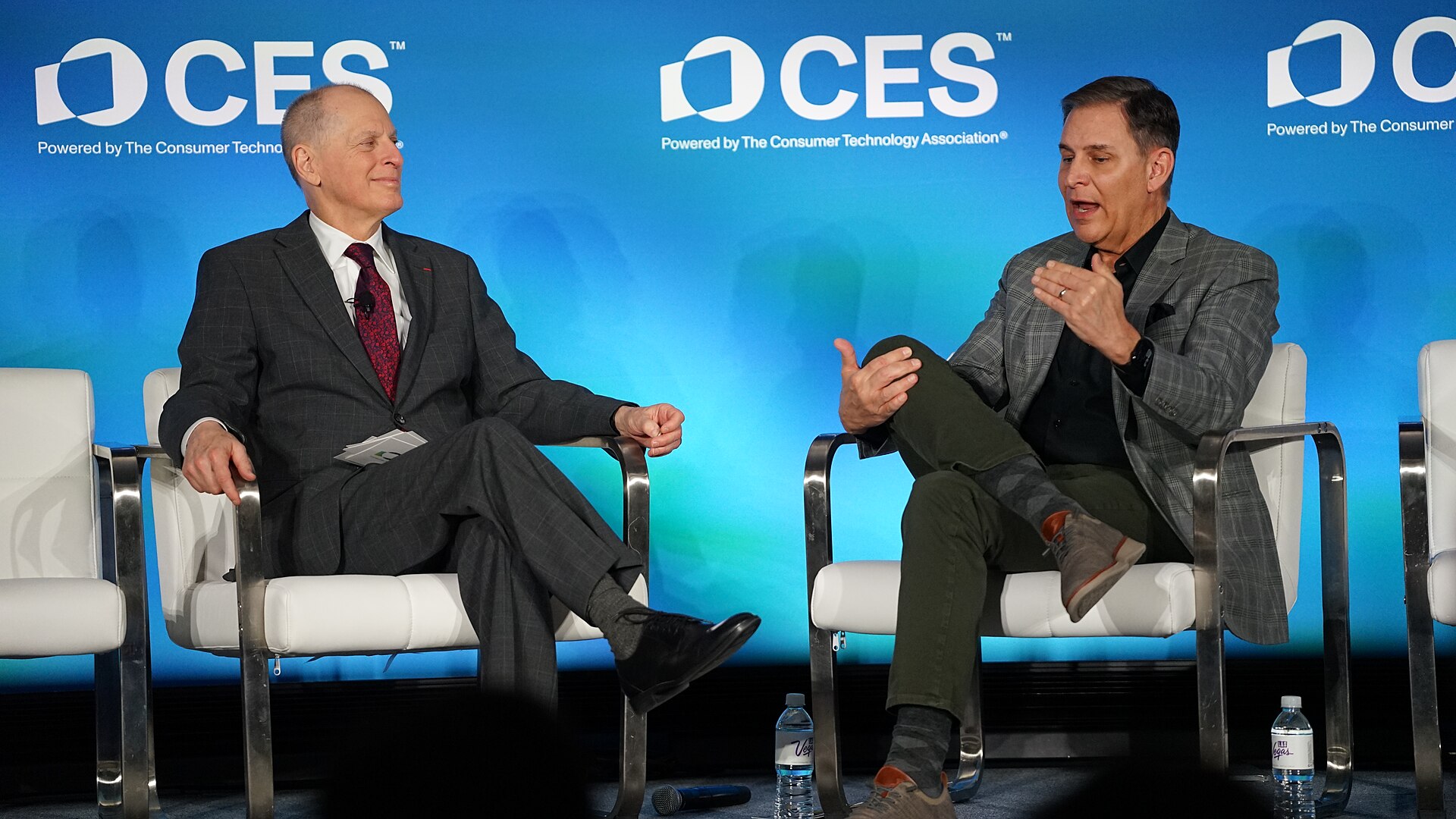 Gary Shapiro and Jay Timmons at CES 2026 in Las Vegas for "Charting the Future: Manufacturing, Innovation, and America's Competitive Edge"