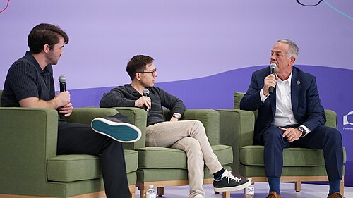 Joe Lombardo interviewed by Iced Coffee Hour hosts Graham Stephan and Jack Selby at CES 2026 (January 8, 2026)